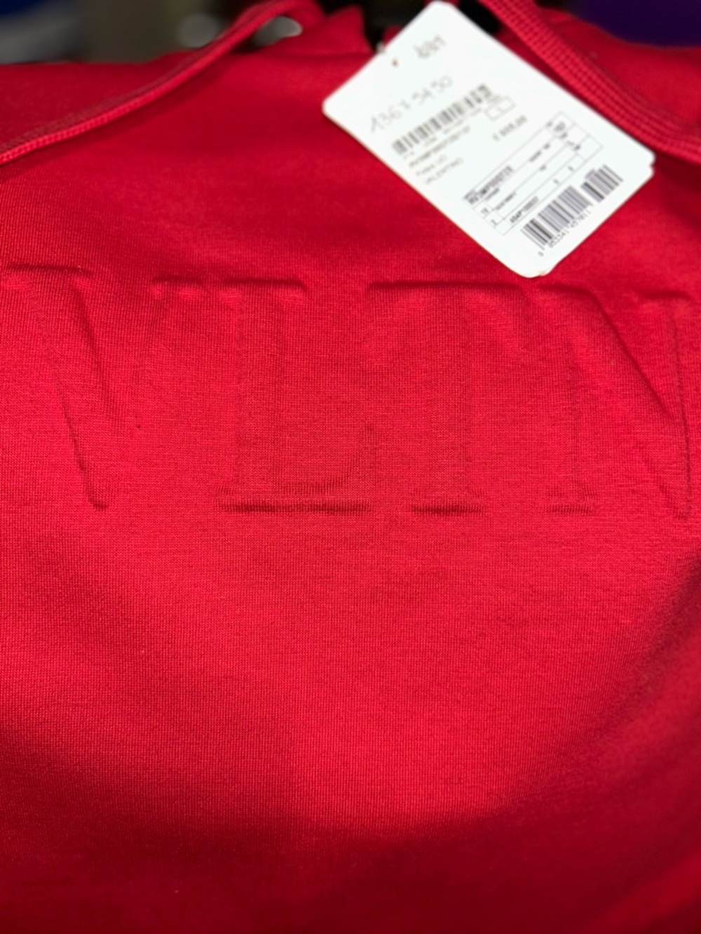 Valentino Men's Red Embossed Crewneck Sweater